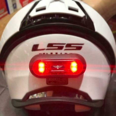 Lampe de casque à LED, phare avant et arrière de vélo de moto rechargeable, lampe de nuit d'avertissement de sécurité pour sac de vélo vélo (1/4)