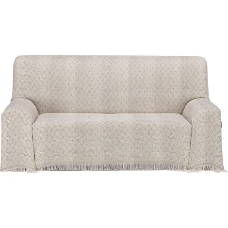 Couvre-lit Multifonction, Toucher Extra Doux, 230 x 260 cm, pour canapé ou lit Marron (1/5)