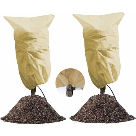 2 Pack Hivernage Plante, Housse Hivernage Plante,100 x 80cm Protection Plantes, Housse d’Hivernage, Housse de Protection pour Plantes Housse d'hivernage Réutilisable (1/5)