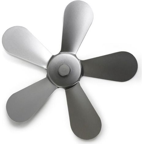 Ventilateur de four à 5 pales, en alliage d'aluminium, pour une meilleure circulation de l'air chaud, compatible avec de nombreux modèles et facile à installer sur la cheminée (argenté). (1/5)