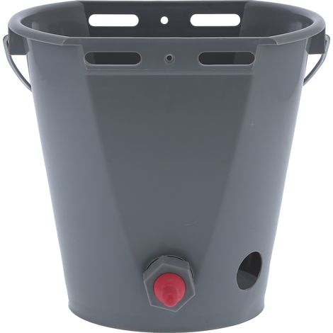 Seau à lait avec 4 tétines et valve unidirectionnelle, outil d'alimentation en plastique pour le bétail, 8 litres, pour les agneaux. (1/5)