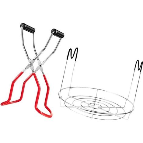 Set Support Bocaux Acier Inoxydable Panier Bocaux Résistant Chaleur pour et Levage Facile des Conserves (1/5)