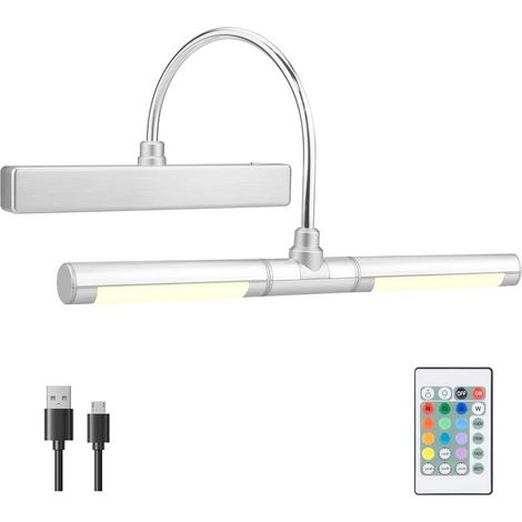 Applique murale LED tête rotative 180° télécommande minuterie tableau vitrine (1/5)