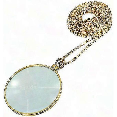 Collier loupe monocle avec chaîne, bijou pour la lecture et les travaux de précision (1 pièce). (1/5)
