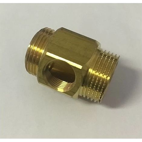 Rehau 264639-001 - Bloque de conexión 1"M - 3/4"F con salida 1/2"F - Colector 1000 - Latón