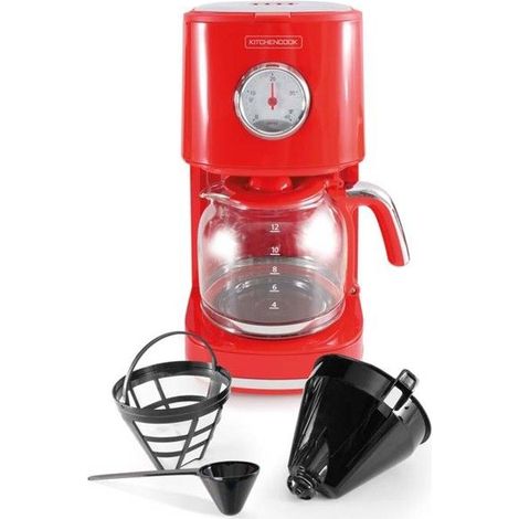 Kitchencook - Cafetière Filtre Rétro 1,5l - Filtre Réutilisable Nylon - Arrêt Automatique - Maintien Au Chaud (1/5)