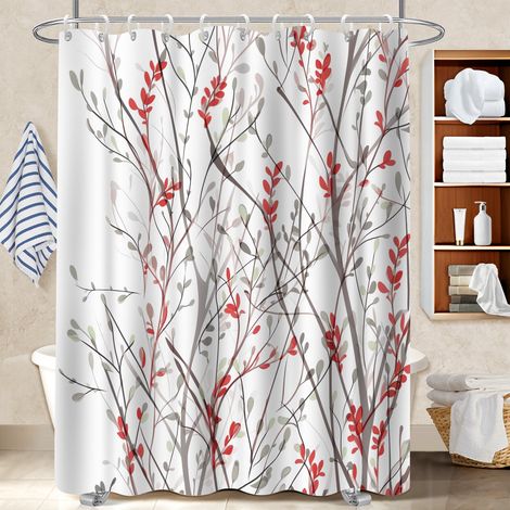 Rideau de douche tissu polyester 180x180 original polyester pour salle de bain pour appartement (1/5)