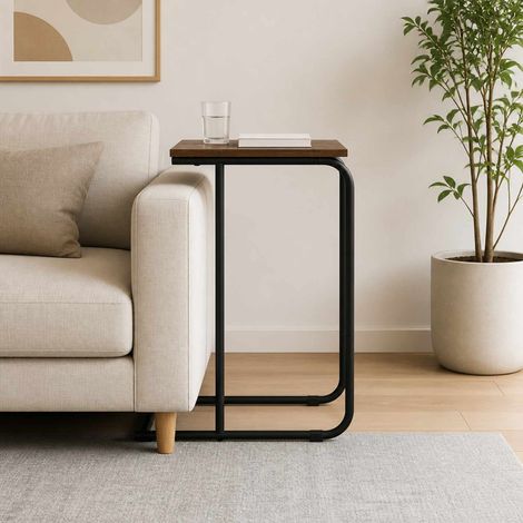 vidaXL Mesa lateral Madera envejecida 40 x 31 x 55 cm (1/5)