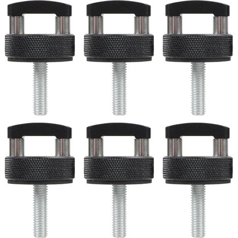 Lot de 5 vis moletées en aluminium antirouille à dégagement rapide avec anneaux en D pour véhicules rigides (1/5)