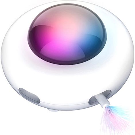Jouet automatique pour chat, baguette à plumes électrique intelligente à gravité, divertissante pour les amoureux des chats (1/2)