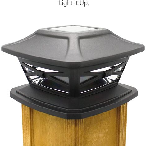Lampes solaires sur pilier pour poteau extérieur, étanches, à LED, pour jardin (1/4)
