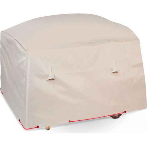 Housse pour barbecue plancha polyester taupe 102x46x92 cm (1/7)