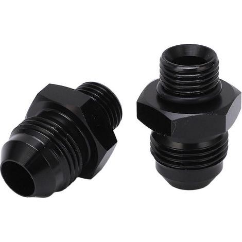 raccords de conduite de carburant ORB 6 à AN8 en aluminium noir haute résistance 6061 T6 pour la plupart des fluides (1/5)