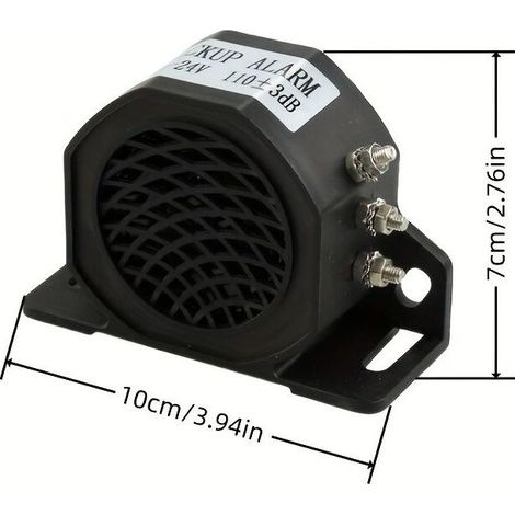 Avertisseur de recul 12-24V DC, alarme de marche arrière 110 dB à 3 tons, adapté pour voitures, camions et véhicules lourds (1/4)