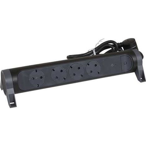 Base Múltiple 4x2P con Protección Sobrecarga Negro LEGRAND