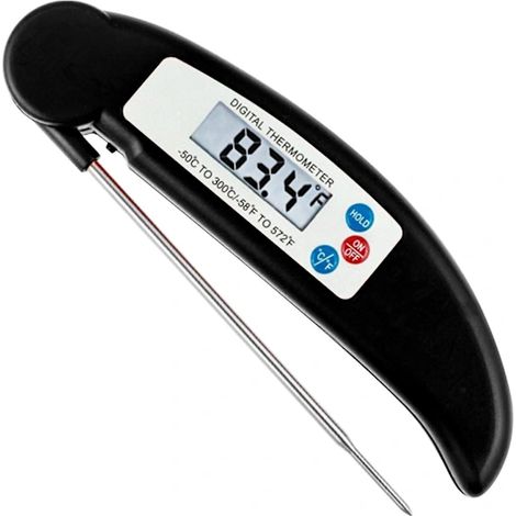 Filiyano-Thermomètre de cuisson électronique avec minuterie, thermomètre de barbecue multifonctionnel, noir (1/5)