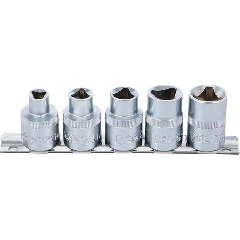 Jeu de Douilles Triangulaires M5-M12 5 pcs - 8 à 16,5 mm - Acier Résistant - Précision et Durabilité - D-Work (1/5)