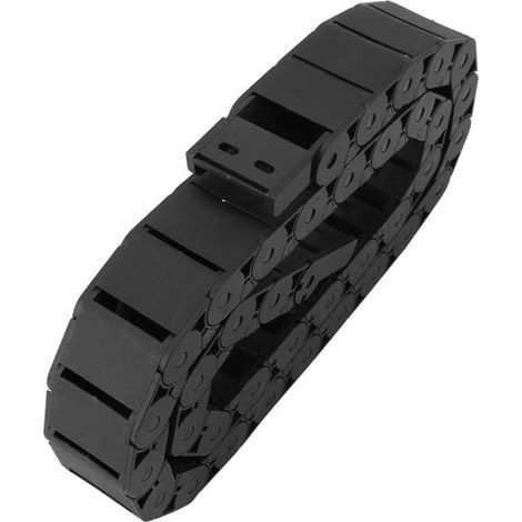 Schwarze Nylon-Übertragungskette, Kabelhalterkette aus Nylon 15 x 30 mm, Kunststoff-Übertragungskette (1/5)