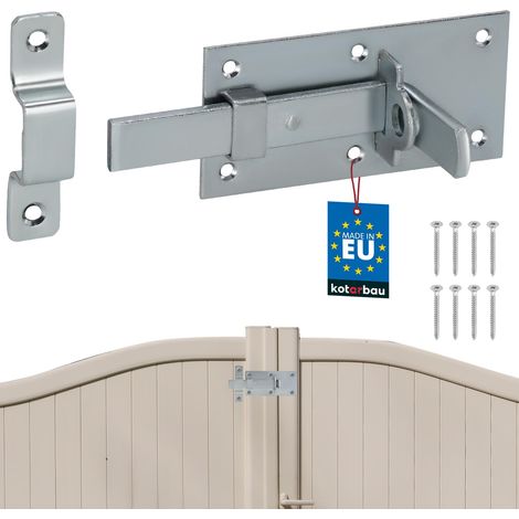 KOTARBAU® Chiusura dritta universale per porte, cancelli e lucchetti, in acciaio, 130 mm