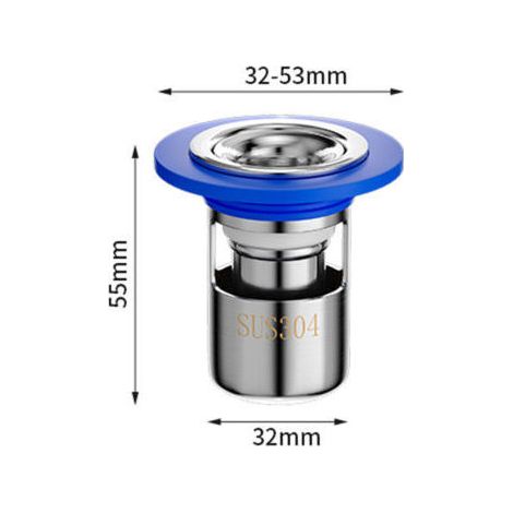 pezzo di scarico a pavimento antiodore per doccia, scarico a pavimento, valvola di non ritorno per lavabo doccia, scarico a pavimento, 32 mm (1/4)