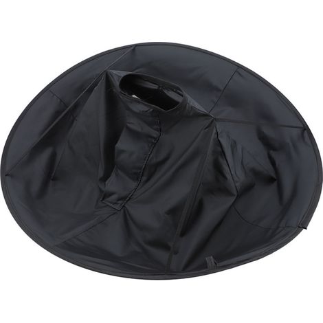 Capa paraguas para peluqueros adultos, bata de peluquero, capa negra (1/5)