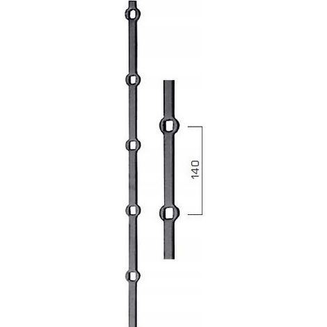 Tige pour caillebotis perforés, éléments forgés 33,001 14 x 14 1 m
