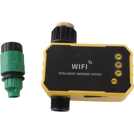 Arroseur automatique solaire WiFi avec écran digital et capteur de pluie, système d'irrigation goutte-à-goutte étanche IPX5 pour jardin (1/5)