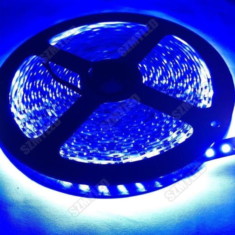 TRADE SHOP - Strip Smd Bobina Striscia Led 5050 Flessibile 5mt Adesiva Interno Esterno Ip65 - -Blu -