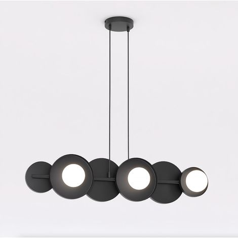 Lampada a sospensione Model in acciaio nero opaco