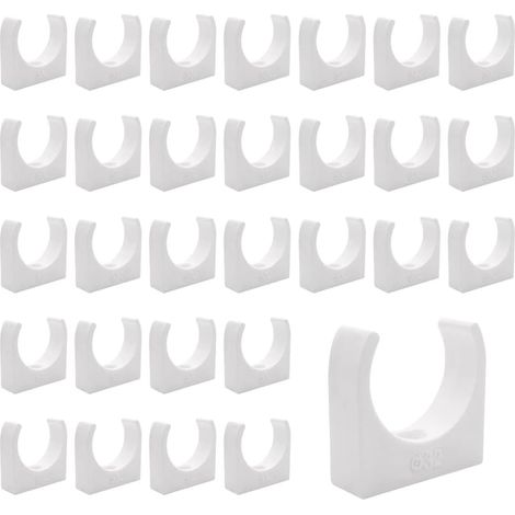 Clips de Tuyau en Plastique, 30 Pièces Tuyau Clips, Diamètre Intérieur 32 Millimeter, Collier Serrage Tuyau Diamètre Unique, Colliers de Serrage Rapides, pour Piscine, Lave linge etJardin (1/5)