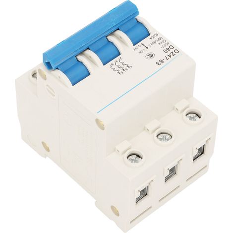 Disjoncteur miniature triphasé DZ47-63 D40 400 V 40 A, montage sur rail DIN, pouvoir de coupure 6000 A (1/5)