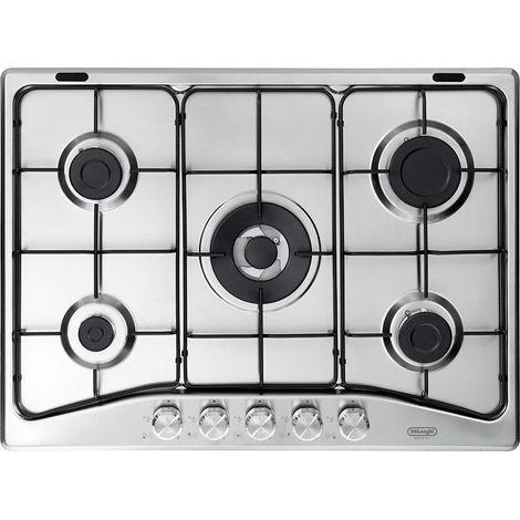 De’Longhi DFI 57 ASV. Colore del prodotto: Acciaio inox, Posizionamento dell'apparecchio: Da incasso, Dimensione della larghezza del piano cottura: 70 cm. Tipo di controllo: Manopola, Po... - DFI57ASV (1/2)