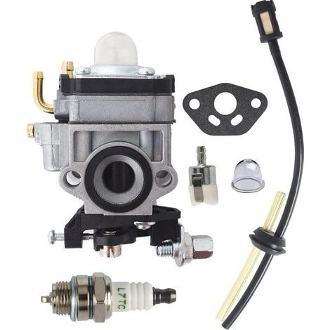 TL26 TU26 TTB2226 Vergaser für 26-cm³-Freischneider, Rasenmäher, Zündkerze, Ölfilter, Kraftstoffleitungszubehör (1/5)