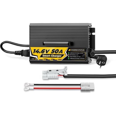 Chargeur de Batterie Lithium 14,6V 50A pour Les Batteries LiFePO4 12V, Chargeur LiFePO4 Batterie 12V (1/5)