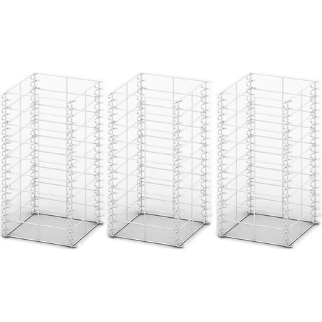 Jeu de panier de gabion 3 pcs Fil galvanisé 25x25x50 cm (1/4)