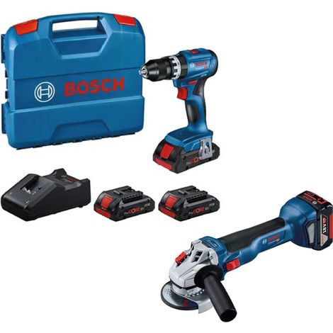 Bosch-B Kit 18V Trapano+Smerig.+3 Batt.4,0Ah+Caric.