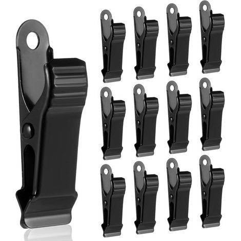 12 Stück Metall-Krokodilklemmen – 1,3 cm – klein – rutschfest – schwarz – Mini-Wäscheklammern/Gardinenclips für Fotos, Gardinen, Kleidung, Snacks, Bastelarbeiten (1/5)