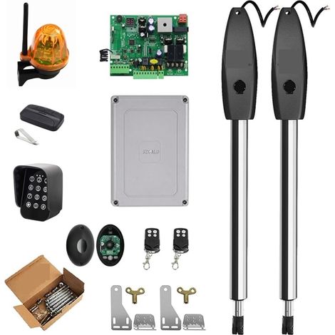 Kit d'ouvre-portes automatiques 400KG automatique double bras électrique porte battante ouvre-porte opérateur moteur actionneur plus proche ouvre-porte battante for le contrôle d'accès pour accessoire (1/5)