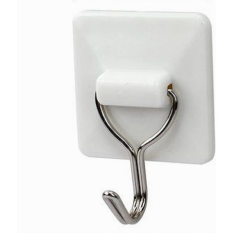 Cleafe - Set 3 Ganci Appendini Adesivi Parete Casa Cucina Bagno Attaccapanni Quadri 79342 - (1/2)