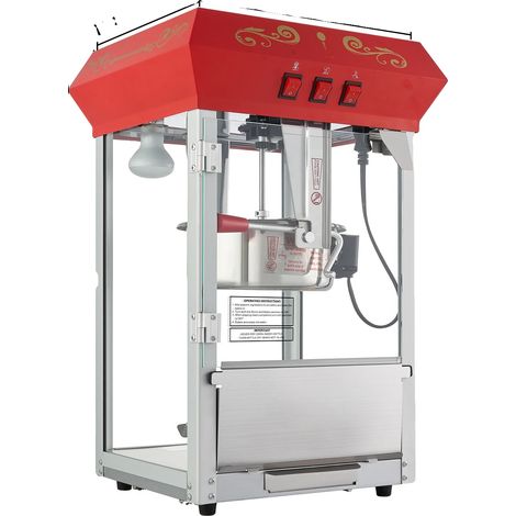 Popcornmaschine, großes Fassungsvermögen, einfache Bedienung, 227 g (1/2)