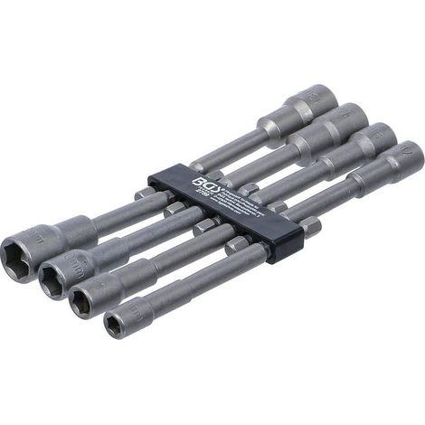 Jeu de Douilles à Choc Six Pans Extra Longues 6,3 mm (1/4) 6-13 mm - 8 pcs - Compatible Perceuses, Résistantes et Prat - D-Work