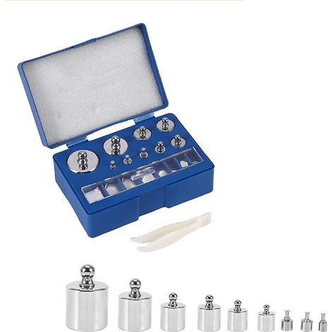 Poids d'étalonnage, 17pcs Balance de poids, Poids bijouterie, Calibration Weight En Acier, 10mg-100g Kit De Calibrage Pesage, Pour Laboratoire Scientifique De Bijoux (1/5)