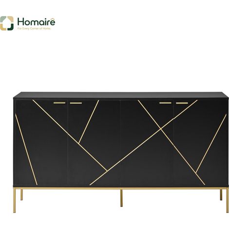 Flur- Garderobenschrank schwarz aus Polyester 150 x 40 x 80 cm HOMAIRE (1/5)
