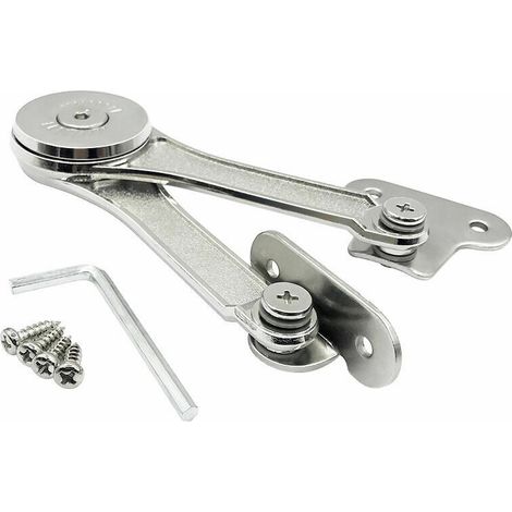 Ensemble de 2 charnières robustes pour meubles pivotants - Réservoir d'énergie pour portes d'armoire relevables (1/4)