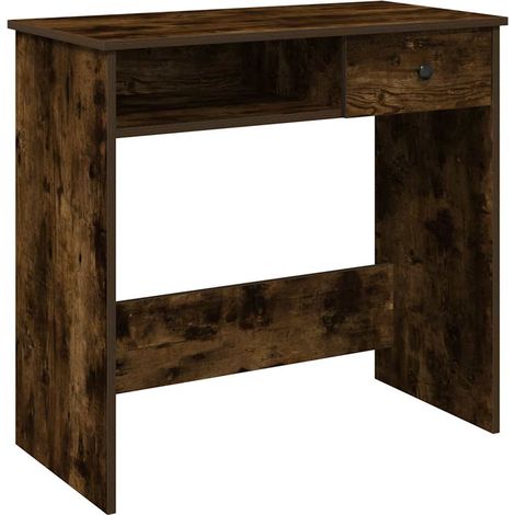 Maison Exclusive - Scrivania Rovere Fumo 80x40x75 cm in Legno Multistrato