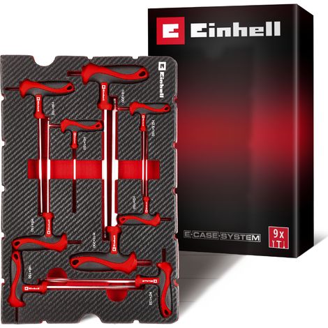 Einhell Mix&Match Insert Plomberie 8 pcs (Coupe-tube, Clé lavabo, Pinces, Poinçon, Clé armoire, Ruban isolant, Système E-Case)