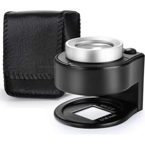1 loupe de bureau, loupe portable, instrument d'observation optique, équipement de grossissement, loupe (noir, 60 x 52 x 51 mm) (1/4)