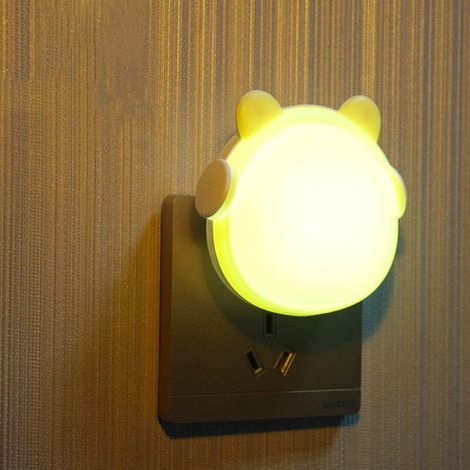 SABIR 2Pcs Veilleuse Enfant, Lampe de Nuit Chambre de Bébé, Lumière d'Orientation Automatique, Lampe de Nuit Enfants Ours pour Chambre d'Enfant, Chambre, Cuisine, Salle de Bain, Blanc Chaud / 3000K 85 (1/5)