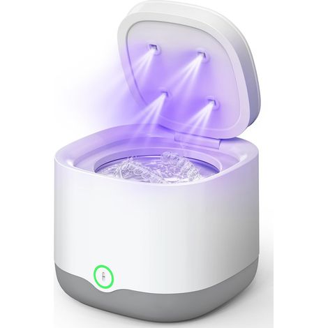 Nettoyeur à Ultrasons pour Gouttières et Dentiers 200ML (Blanc) (1/5)