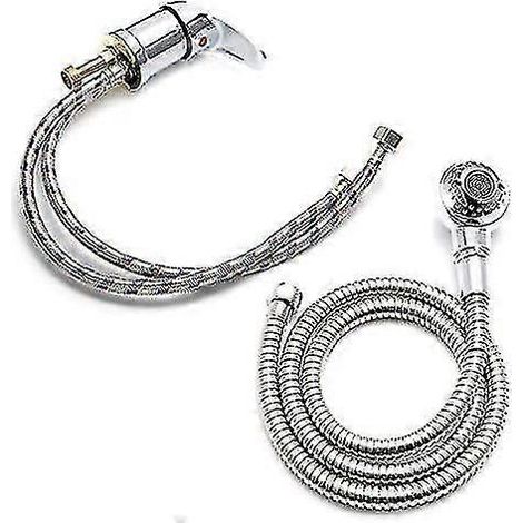 Ensemble robinet mitigeur professionnel pour lavabo de coiffure avec douchette pour lavabo de douche (1/5)